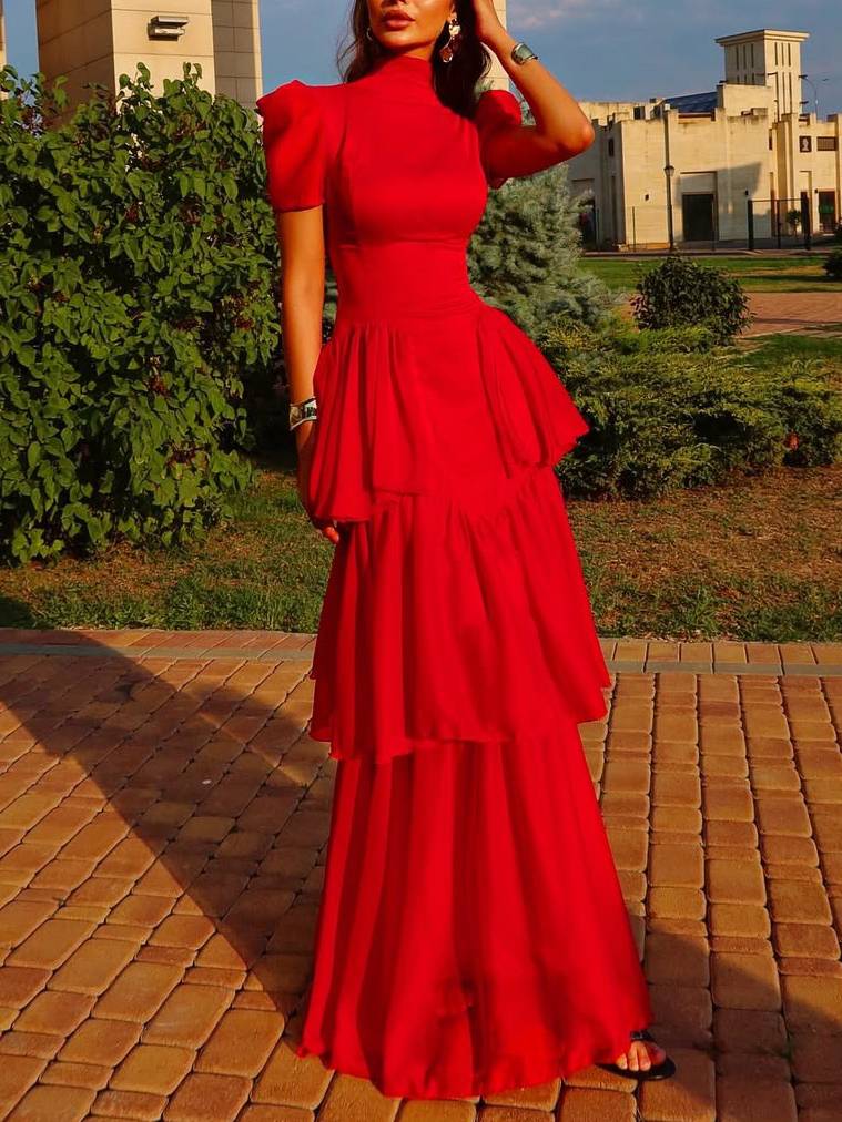 Retro Princess Multi-Layer Maxi Cake Dress
