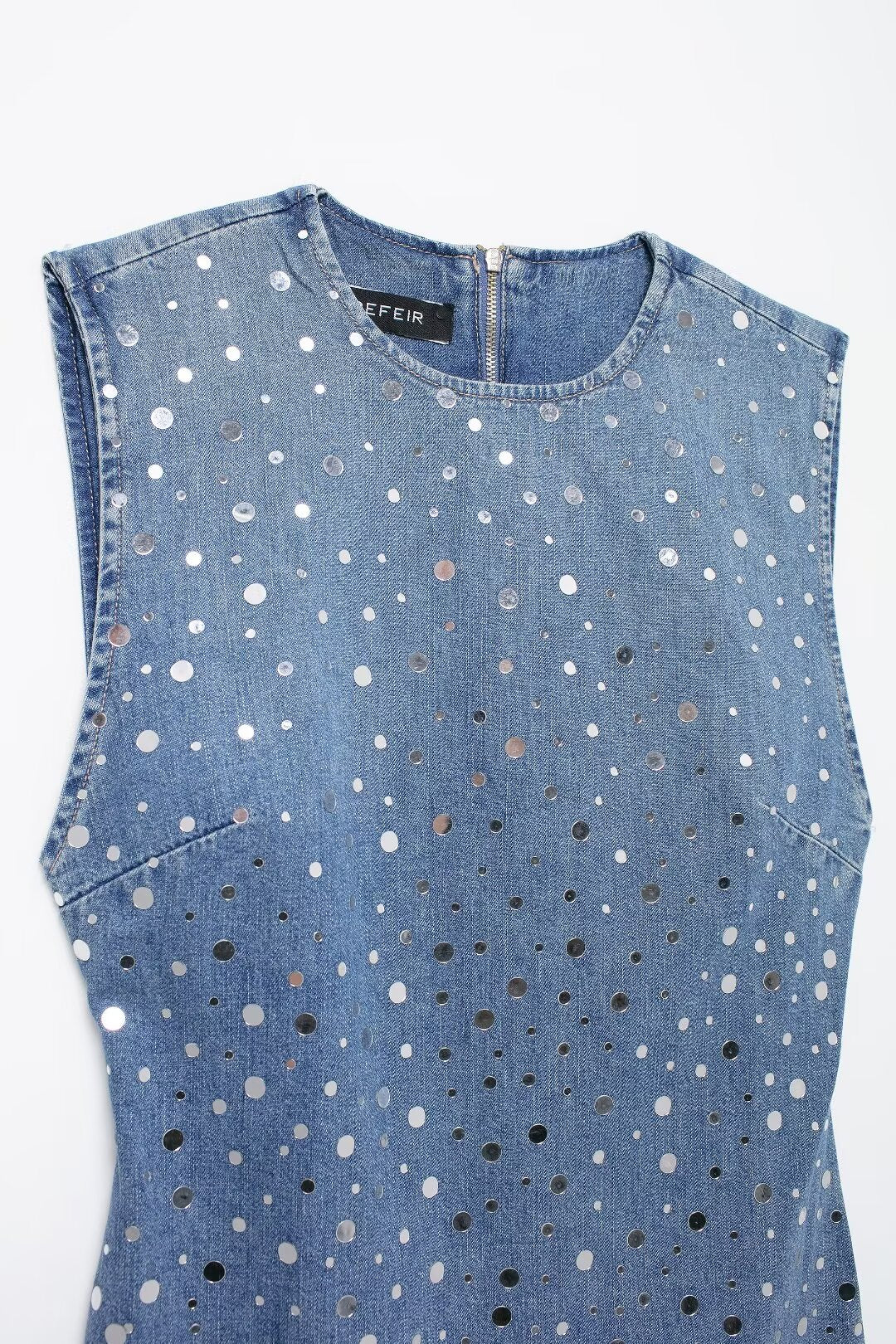 Comfortable Sleeveless Slim Casual Denim Short Dress