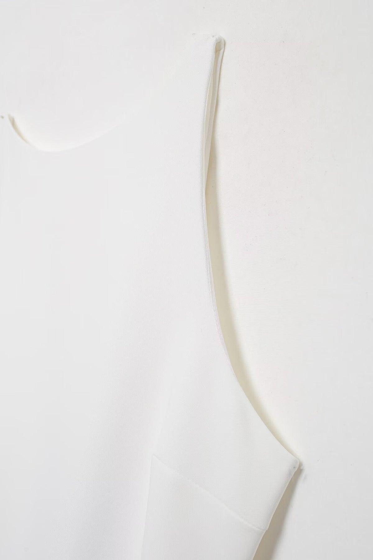 Solid Color Frilled Round Neck Sleeveless Dress