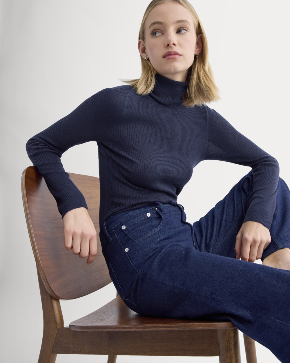 The Turtleneck in Ultrasoft Merino | Rich Navy