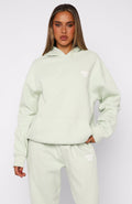 11th Street Keeping It Real Oversized Hoodie Iced Matcha