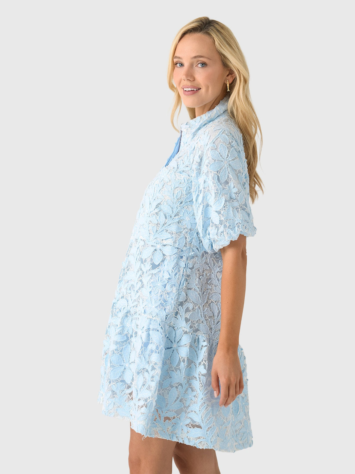 Simkhai Women's Crissy Cotton Lace Mini Dress