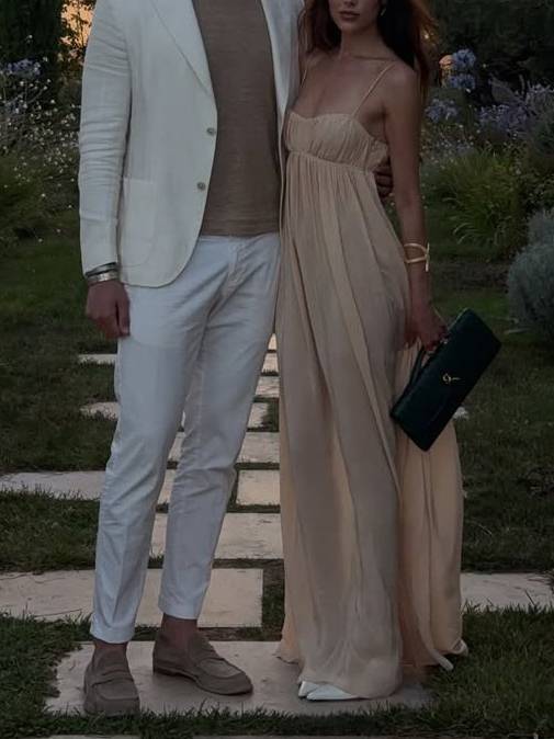 Minimalist Pleated Elegant Maxi Sling Dress