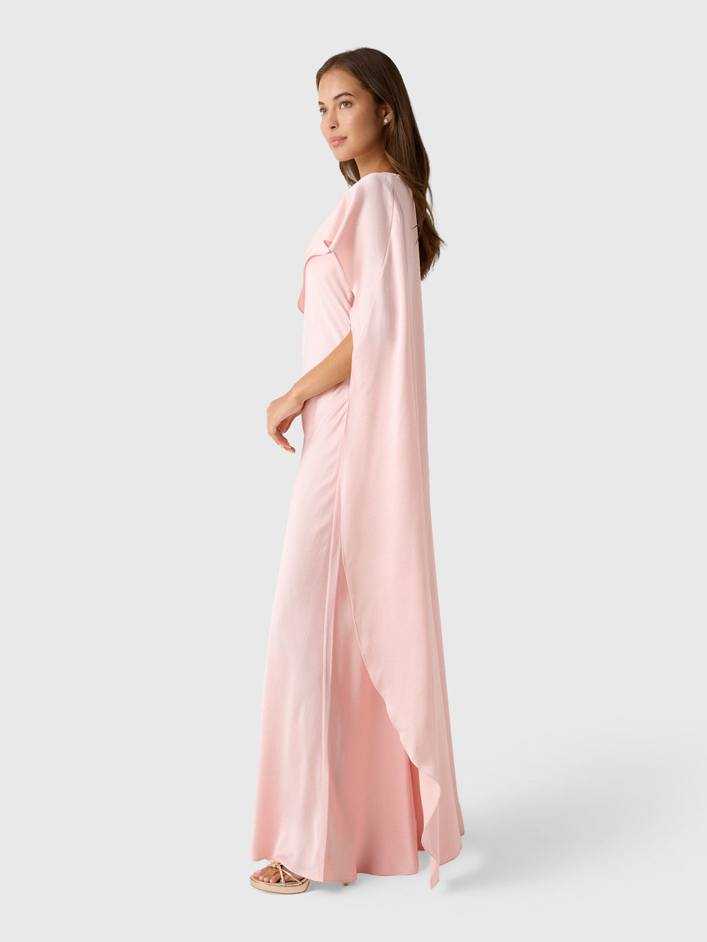Simkhai Women's Izel Satin Cape Gown
