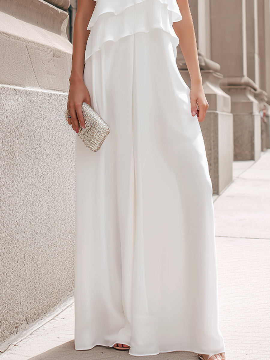 Sleeveless Layered High-Neck Maxi Dress