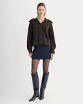 Fisherman Cardigan in Wool Cashmere | Americano Brown