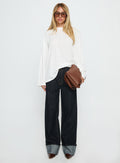 Zaydee Oversized Long Sleeve Top White