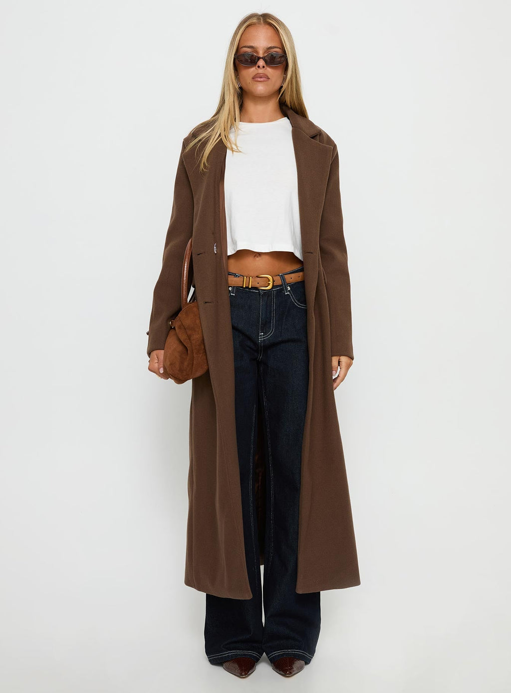 Lovergirl Longline Coat Brown