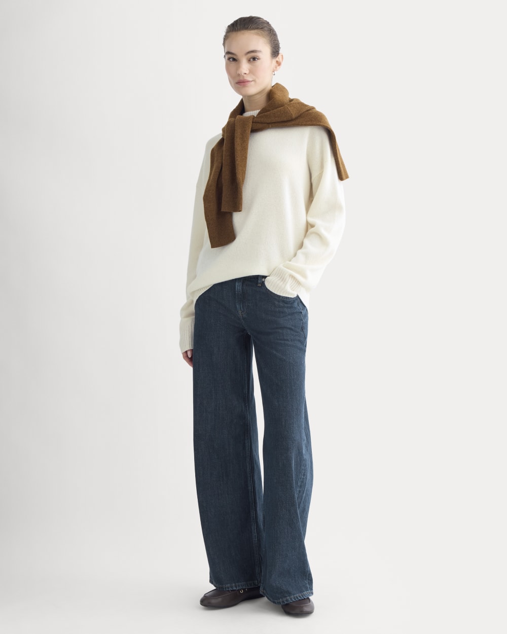 Cashmere Boyfriend Sweater | Snow