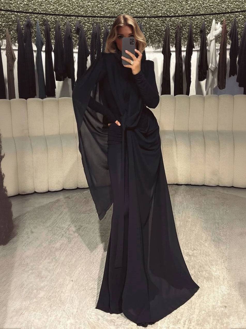 Irregular Ribbon Design Maxi Dress