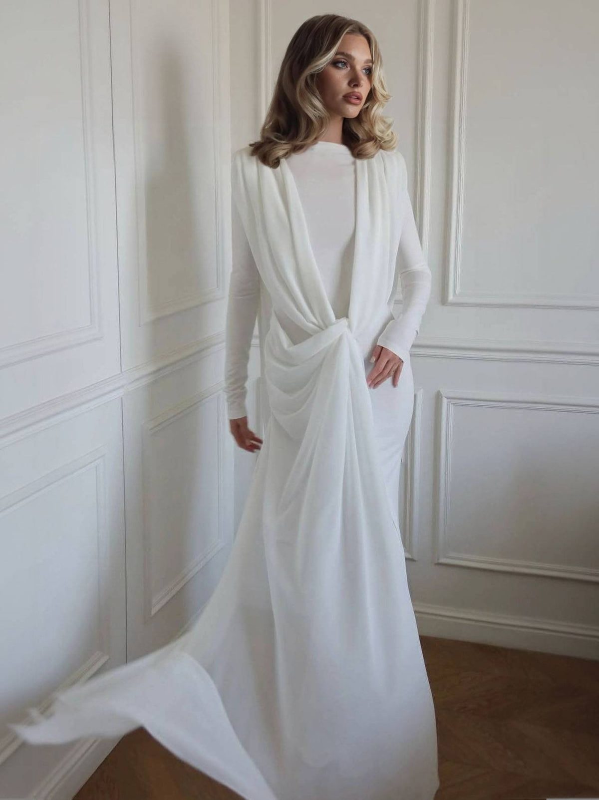Irregular Ribbon Design Maxi Dress
