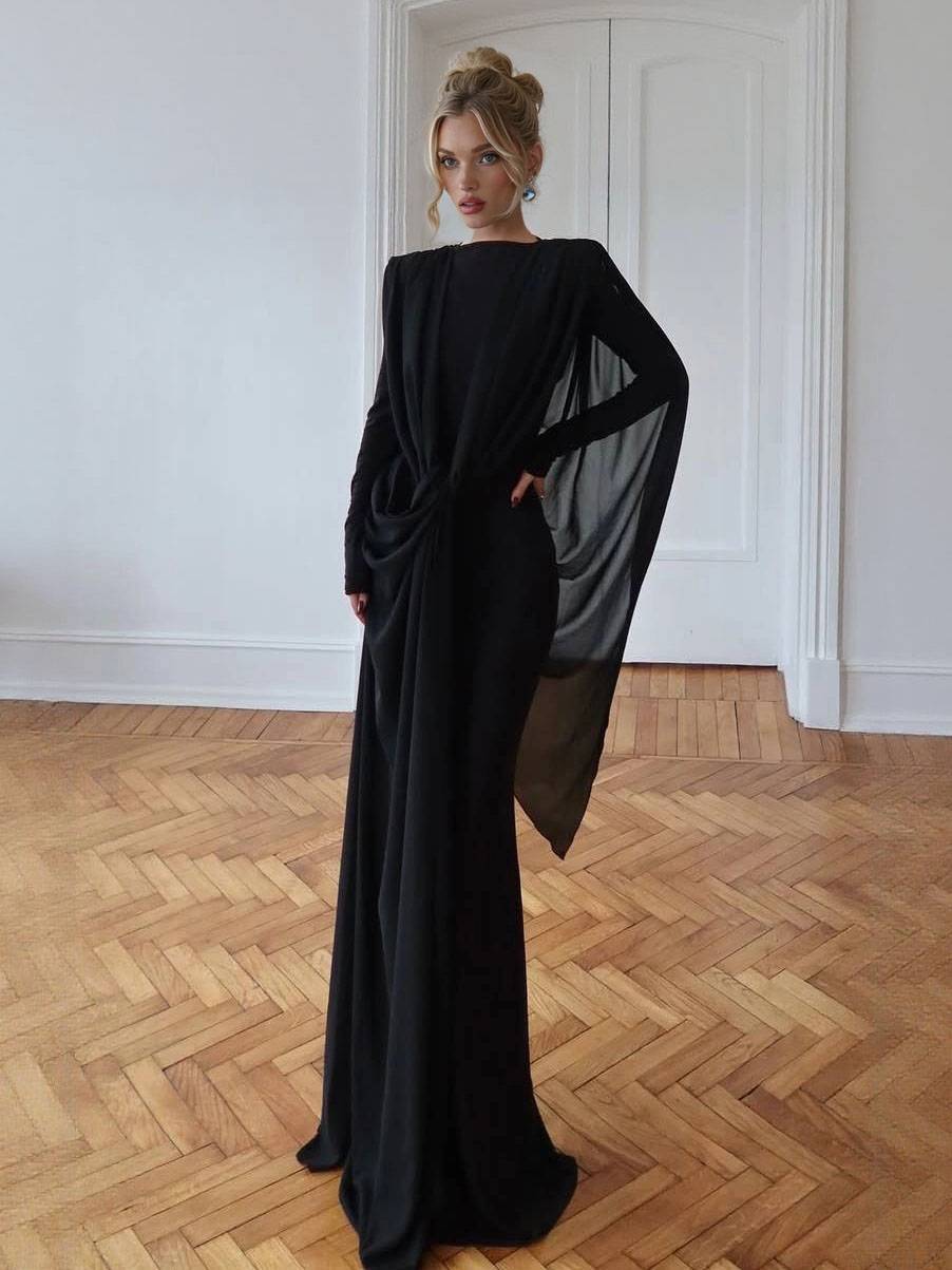 Irregular Ribbon Design Maxi Dress