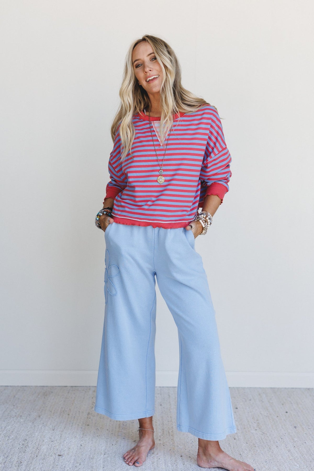 Freestyle Striped Top - Blue Multi