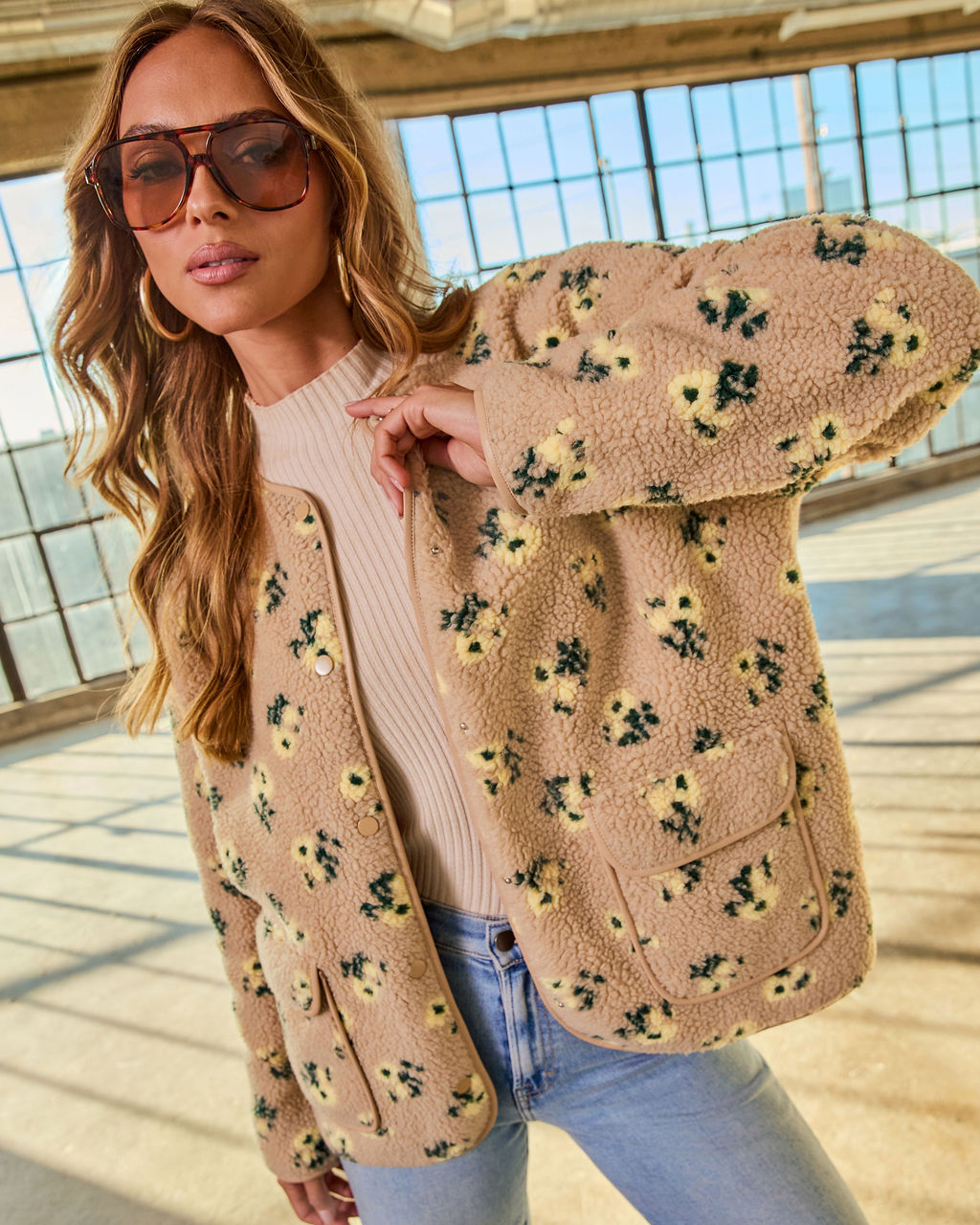 Belenda Print Fleece Jacket
