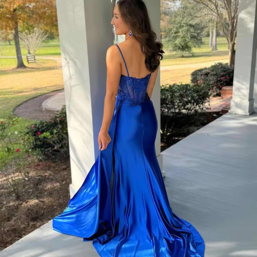 Spaghetti Strap Mermaid Fishtail Evening Dresses