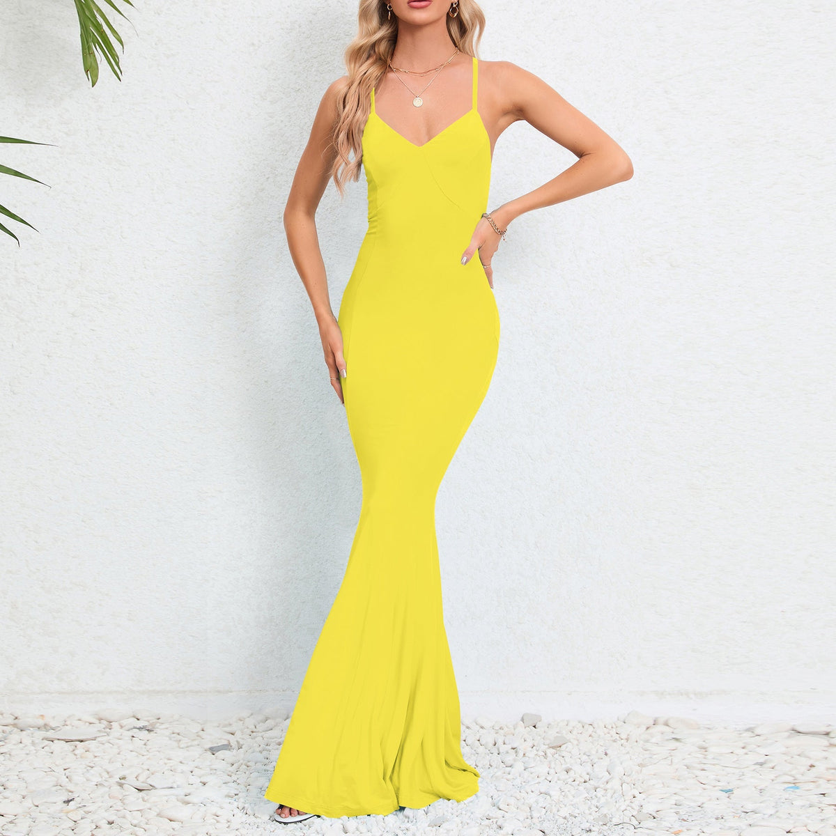 Slim Fit Fishtail Dress Bohemian Floral