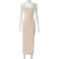 Sleeveless Wrapped Chest Strap Slimming Dress