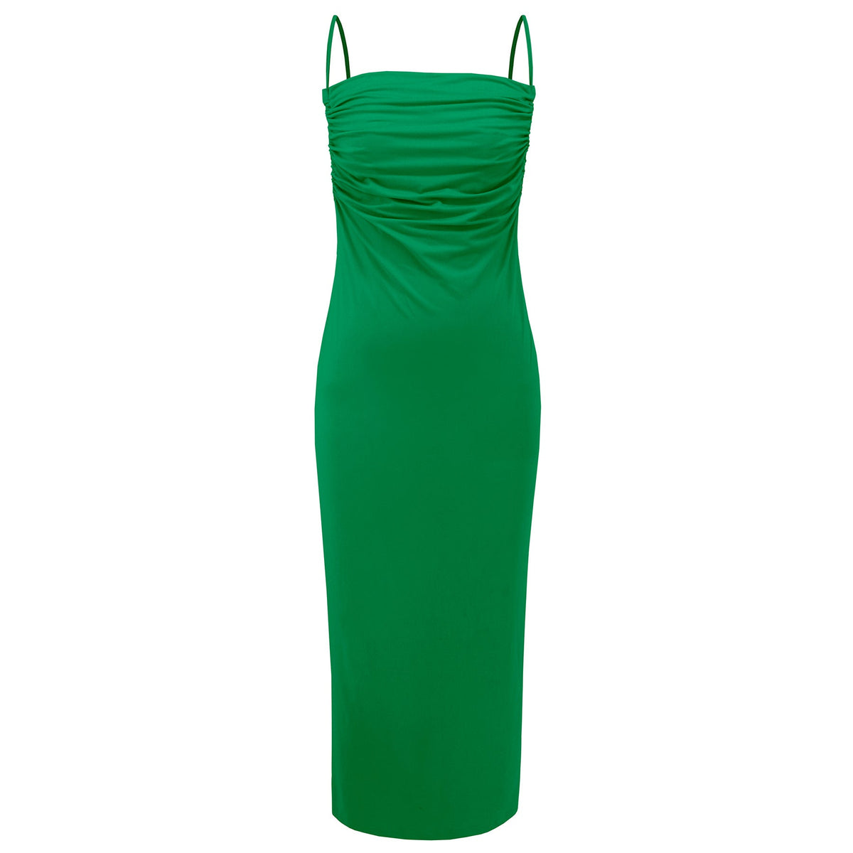 Slim Fit Backless Pleating Sling Dress Maxi Dress