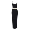 Wave Mesh Spaghetti Strap Dress Cropped Outfit See through Split Dress