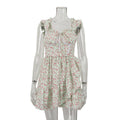 Backless Asymmetric Floral Dress
