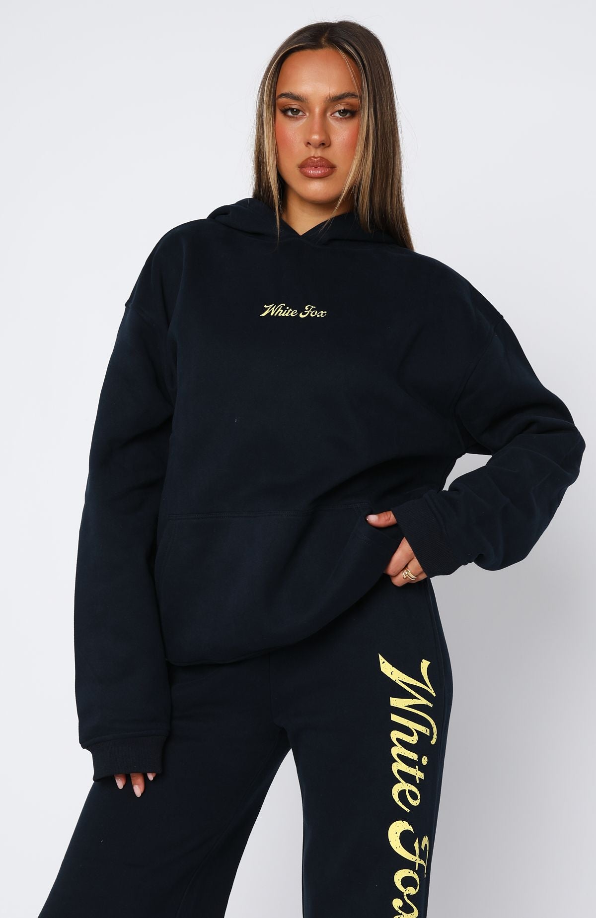 The Good Life Back Graphic Oversized Hoodie Navy