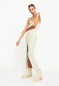 Charlotte long ribbed knit dress