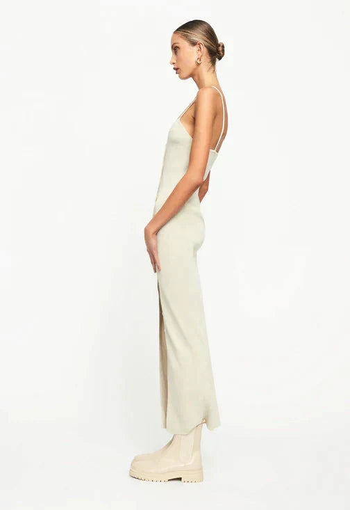 Charlotte long ribbed knit dress