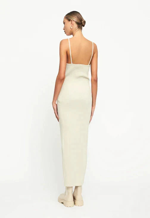 Charlotte long ribbed knit dress