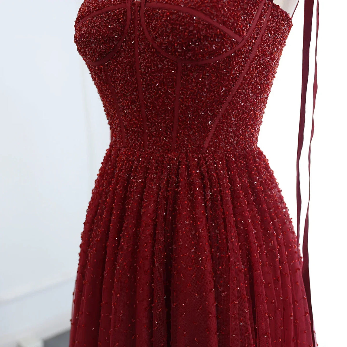 Sequined Beaded Evening Dresses with Straps