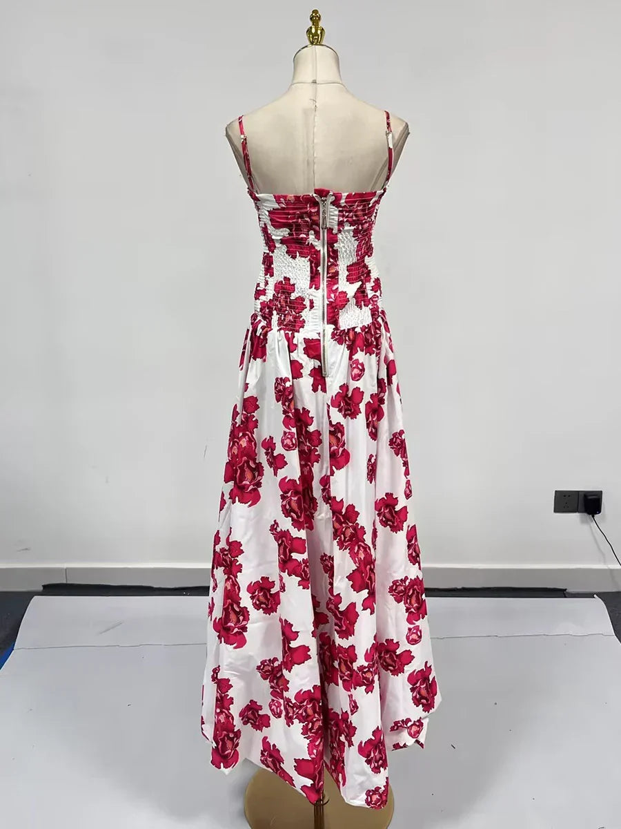 Strapless Sleeveless High Waist Temperament Long Dress