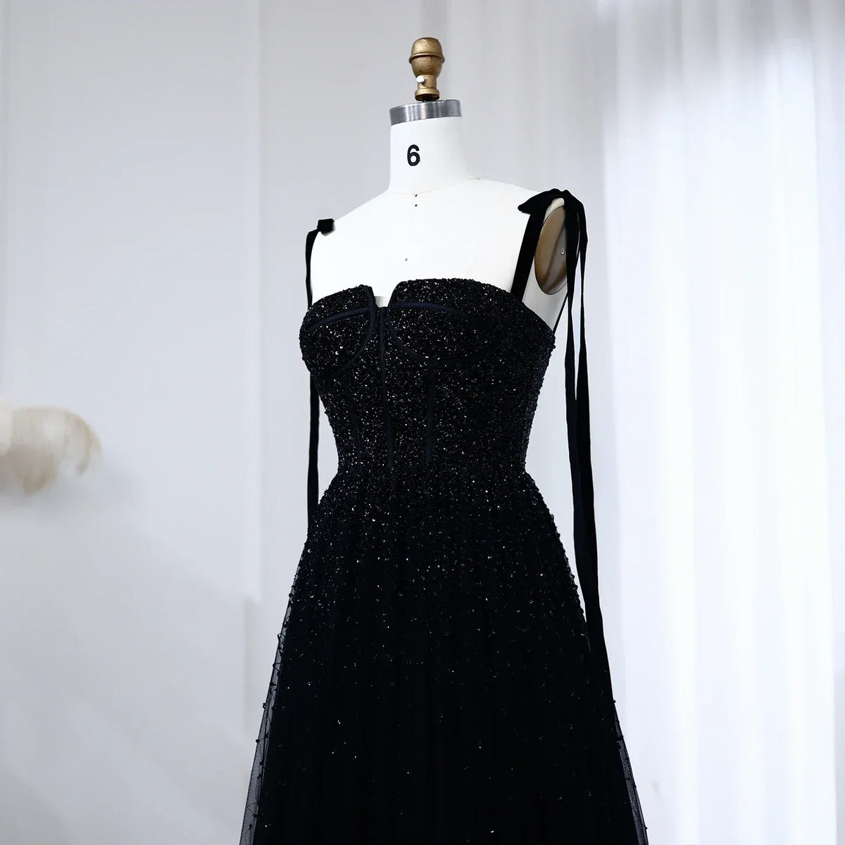 Sequined Beaded Evening Dresses with Straps