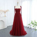 Sequined Beaded Evening Dresses with Straps