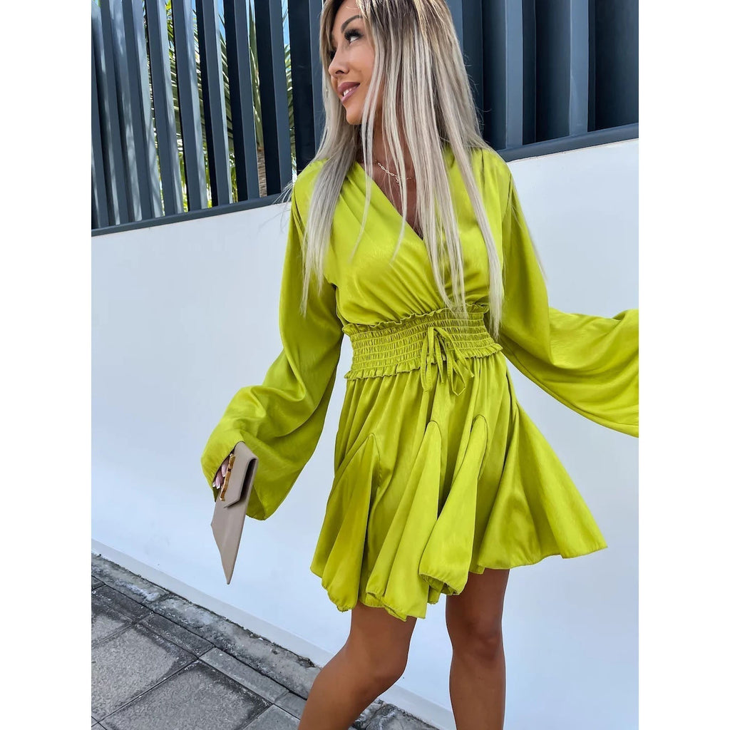 Pleated Dress Casual Loose Vacation Dress