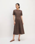 The Dream Short-Sleeve Dress | Earth Brown