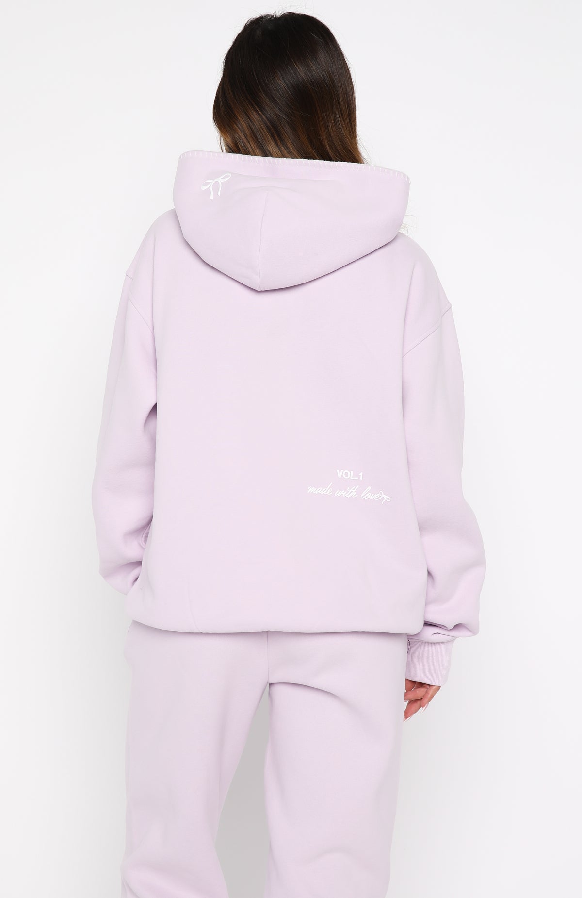 Vol. 1 Front Graphic Oversized Hoodie Lilac